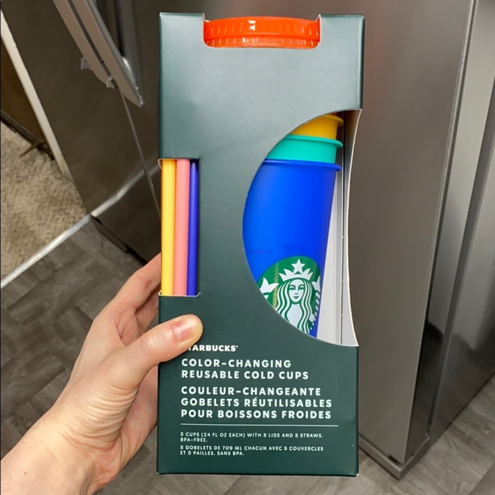 Starbucks color changing cups 5 pk pride 2020 new